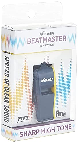 【中古】【未使用・未開封品】Mikasa プロフェッショナルホイッスル ランヤード付き S ネイビー/イエロー｜AJIMURA-SHOP