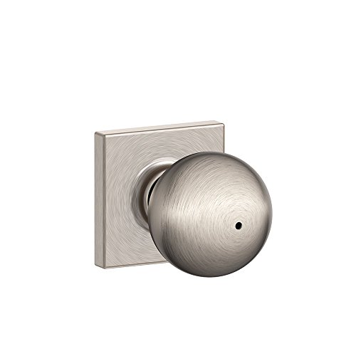 【中古】【未使用・未開封品】Schlage F40 ORB 619 COL Collins Trim Orbit ベッドとバスノブ サテンニッケル|AJIMURA-SHOP