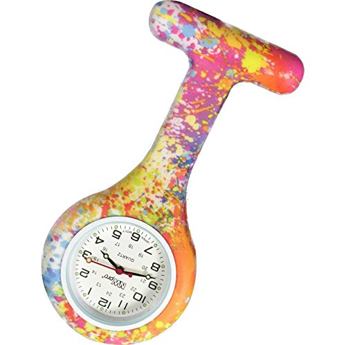 【中古】【未使用・未開封品】Tie Dye Patterned Nurses Lapel Watch Silicone (Infection Control)|AJIMURA-SHOP