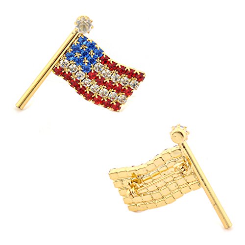 【中古】【未使用・未開封品】Topwholesalejewel 星条旗 ピン ゴールド 小 波状 アメリカ国旗 ピン