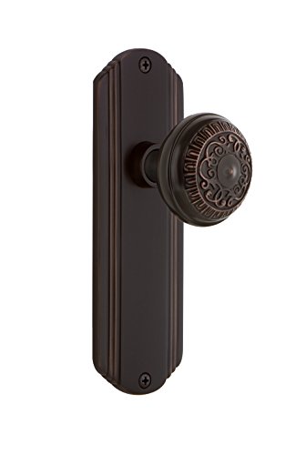 【中古】【未使用・未開封品】Nostalgic Warehouse Deco Plate Passage Egg & Dart Door Knob in Timeless Bronze|AJIMURA-SHOP
