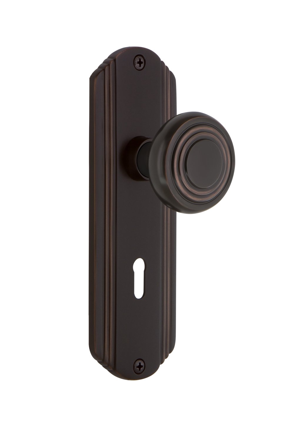 【中古】【未使用・未開封品】Nostalgic Warehouse Deco Plate with Keyhole Double Dummy Deco Door Knob in Timeless Bronze｜AJIMURA-SHOP