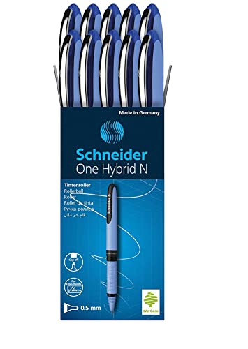 【中古】【未使用・未開封品】Schneider ONE ハイブリッドNローラーボールペン 0.5mm ブルー 10本入り(183503)