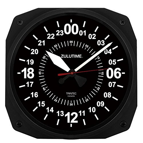 【中古】【未使用・未開封品】(トリンテック) TRINTEC ZULUTIME Instrument Style 壁掛時計 （黒） 24時間 10\