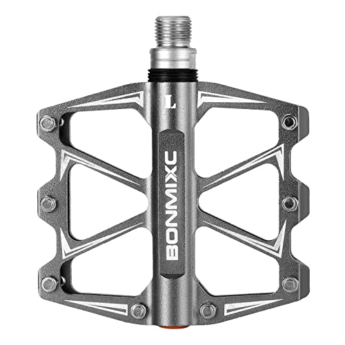 【中古】【未使用・未開封品】BOINMIXC フラットロード自転車ペダル 滑り止め BMXバイクペダル 大人用 アルミ合金バイクペダル 密閉ベアリング 9/16スレッド(チタン)|AJIMURA-SHOP