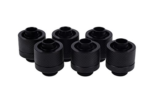 【中古】【未使用・未開封品】Alphacool Eiszapfen 16/10mm compression fitting G1/4 - deep black sixpack