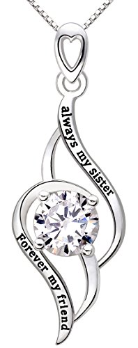 【中古】【未使用・未開封品】ALOV Jewelry スターリングシルバー Always My Sister Forever My Friend Love キュービックジルコニア ペンダントネックレス 19,183円