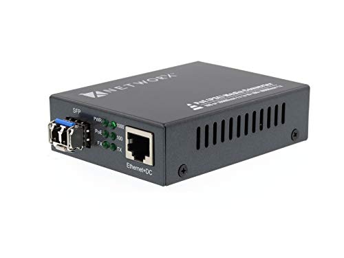 【中古】【未使用・未開封品】Networx Gigabit Fiber Media Converter - 1000Base-LX, LC Singlemode, 40km, 1310nm, PoE