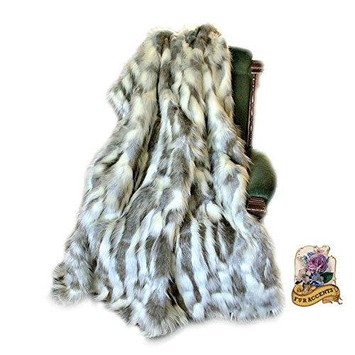 【中古】【未使用・未開封品】チベットFox???プレミアム品質グレーフェイクファー???Designer Throw Blanket???ソフトMinky Cuddleファー裏地) 3'x5' グレー 3X5GTib|AJIMURA-SHOP