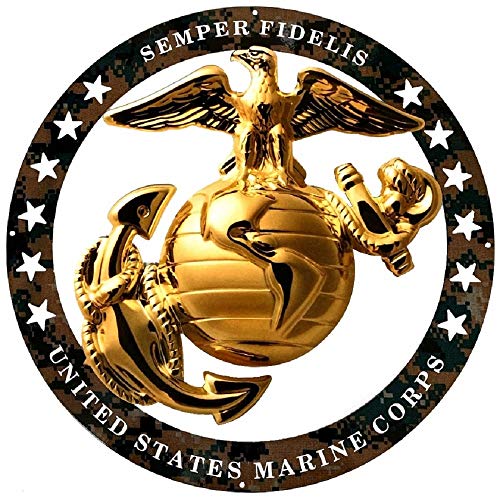 【中古】【未当て嵌める・未開封品】USMC enlisted EGAラウンド大壁Emblem Insignia 19?\" x19?\""乗り組み員隊Semper Fi"