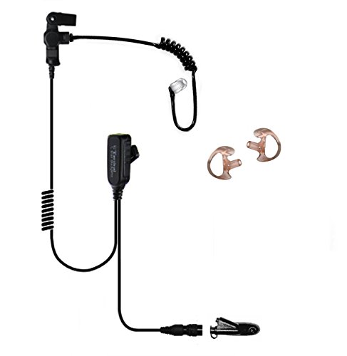 【中古】【未当て嵌める・未開封品】Tactical耳ガジェット機Hawkラペルマイクロホンwithクイック印行for Motorola ht1250?ht750?ht1550?(黒いこと熱電子管)