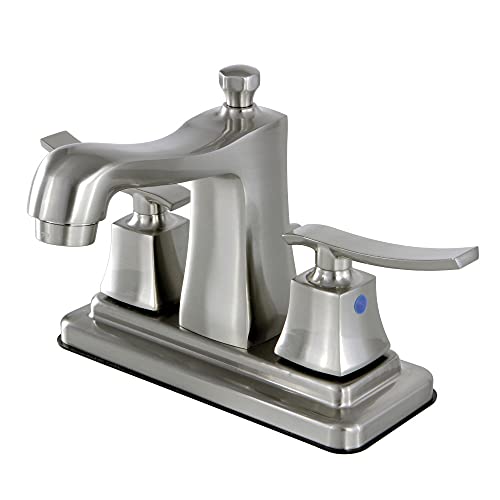 【中古】【未使用・未開封品】Kingston Brass FB4648JQL 4 in. Queensbury Centerset Lavatory Faucet, Satin Nickel