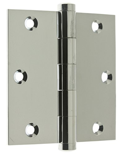 【中古】【未使用・未開封品】IDHBA 83535-026 プログレード 品質 ソリッド真鍮 x 3-1/2インチ フルほぞ穴ドアヒンジ (ペア) 3-1/2 x 3-1/2インチ 光沢クロム