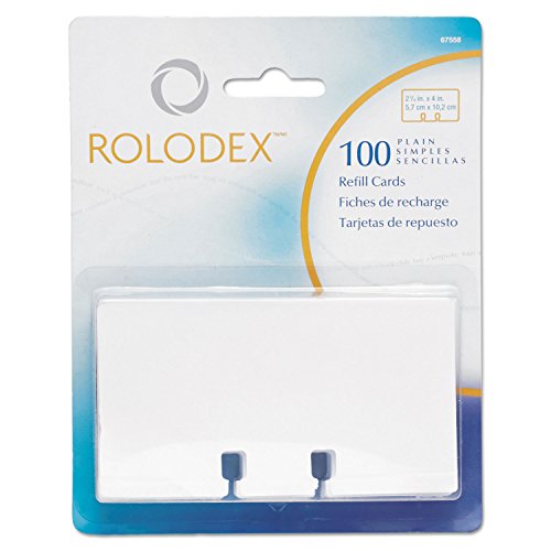 【中古】【未使用・未開封品】Rolodex 67558?Plain Unruled Refillカード、2?1?/ 4?x 4、ホワイト、100カード/パック