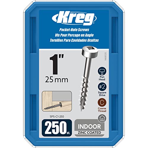 【中古】【未使用・未開封品】Kreg SPS-C1-250 ポケットネジ 1インチ #7 細目ねじ パンヘッド (250個)｜AJIMURA-SHOP