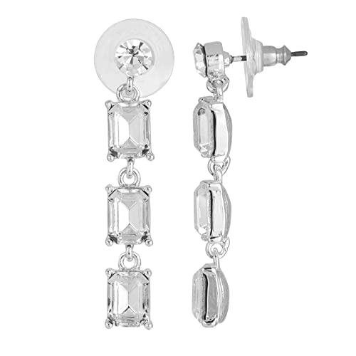 【中古】【未使用・未開封品】1928?Jewelry \" Estate Postスワロフスキーコレクション\"シルバートーンスワロフスキークリスタルドロップイヤリング
