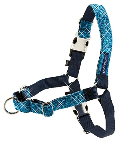 【中古】【未当てはめる・未開封品】PetSafe イージーウォークハーネス 犬 馬具 中型犬 引っ張り押しとどめる 合わせる飾り気のない 抜けない 耐久性が止ん事無い（M 青碧 ブリング）