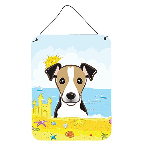 【中古】【未使用・未開封品】Caroline's Treasures BB2129DS1216 ジャック・ラッセル・テリア サマービーチ 壁やドアに吊るすプリント 12x16インチ マルチカラー|AJIMURA-SHOP