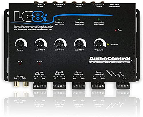 【中古】【未使用・未開封品】AudioControl LC8i ブラック 8チャンネル ライン出力コンバーター 補助入力付き