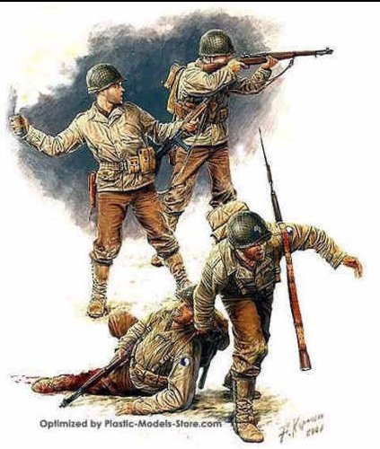 【中古】【未使用・未開封品】U.S. Infantry July 1944 wounded 1/35 Master Box 3521.