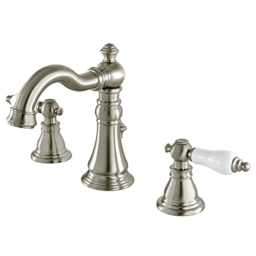 【中古】【未使用・未開封品】Kingston Brass FSC1978APL American Patriot Widespread Lavatory Faucet, Satin Nickel