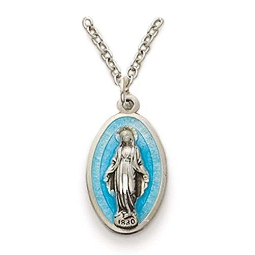 【中古】【未使用・未開封品】TrueFaithJewelry スターリングシルバーとブルーエナメル 聖母 奇跡のメダル 3/4インチ 30,703円
