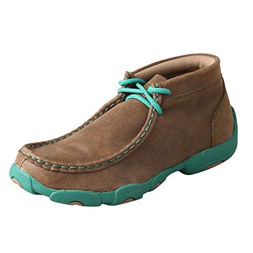 【中古】【未使用・未開封品】Twisted X Boys 'とターコイズレザーDriving Mocs???ydm0017 カラー: ブラウン