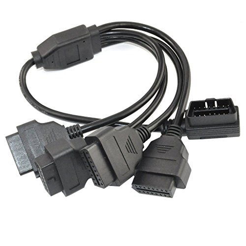 【中古】【未使用・未開封品】ollgen 1.64フィート50?cm OBD II obd2?16ピン右角度1オススプリッタに車を4メス延長ケーブル診断エクステンダーコードアダプタ