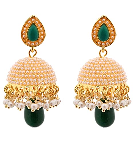 【中古】【未使用・未開封品】ロイヤルBling BollywoodインディアンジュエリーグリーンJhumki Jhumkaイヤリングレディース|AJIMURA-SHOP