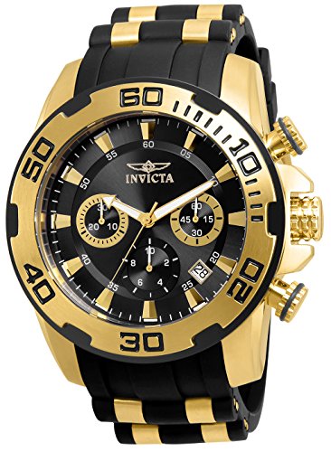 【中古】【未使用・未開封品】Invicta プロダイバー 22312 ブラックフェイス ゴールドベゼル|AJIMURA-SHOP