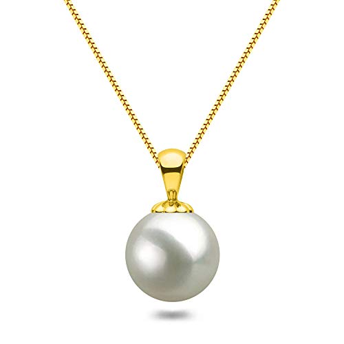 【中古】【未使用・未開封品】Orien Jewelry ホワイト日本AAAA 6-13.5mm 淡水養殖パールペンダントネックレス 16インチ/18インチ ソリティアネックレスペンダント, 真珠,｜AJIMURA-SHOP