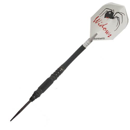 【中古】【未使用・未開封品】LaserDarts Black Widow 可動ポイント タングステンスチールチップダーツ ローレットバレル 22グラム