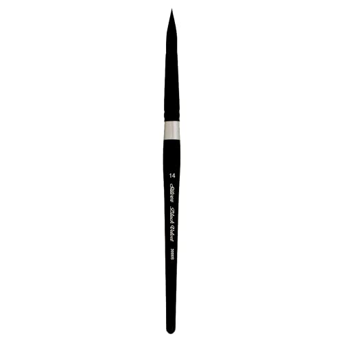 【中古】【未使用・未開封品】Silver Brush Round Short Handle Brush, Squirrel and Synthetic Blend, Black, Size 14