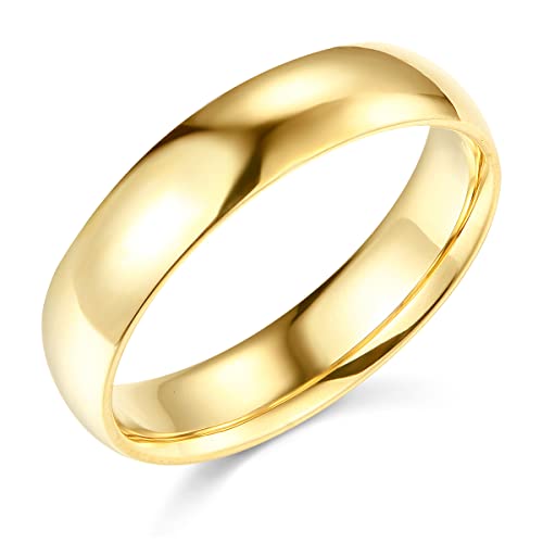 【中古】【未使用・未開封品】Wellingsale 結婚指輪 14Kイエローまたはホワイトゴールド メンズ 5ミリ 伝統的なクラシックフィット｜AJIMURA-SHOP