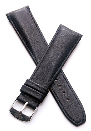 【中古】【未当て嵌める・未開封品】22?粍 Heuer Carreraスタイルブラッククラシックレザーピンバックルウオッチ同盟罷業一回りwith黒いこと編み目