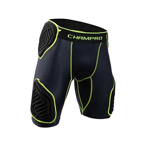 【中古】【未使用・未開封品】(Youth X-Large, Charcoal, Black Inset) - CHAMPRO Bull Rush 5-Pc Girdle