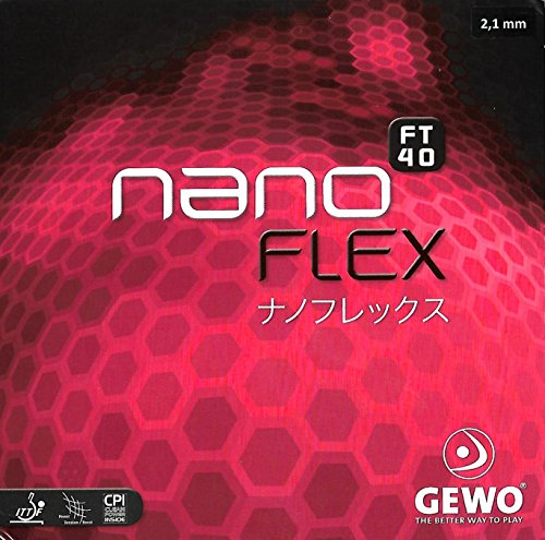 【中古】【未使用・未開封品】Gewo Nanoflex FT 40テーブルテニスゴム、ブラック、2.1?MM。スポンジ厚さ