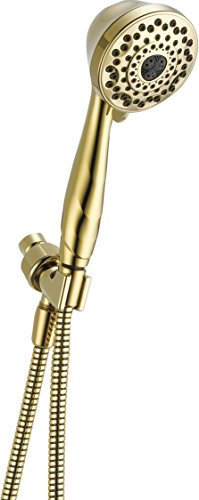 【中古】【未当て嵌める・未開封品】Delta Faucet 7-吹きつける タッチクリーン 手持ちシャワー頭顱 導管付き添い人 光輝金管楽器 59346-PB-PK