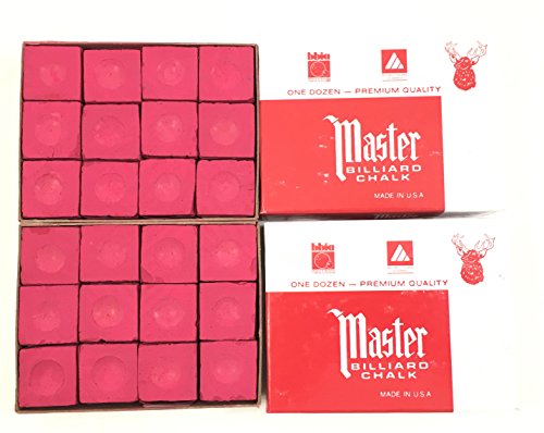 【中古】【未使用・未開封品】Masters レッドビリヤードチョーク 2ダース