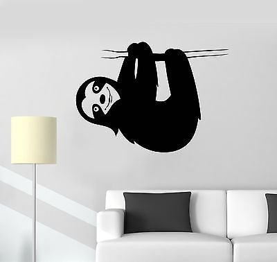 【中古】【未使用・未開封品】Vinyl Decal Sloth Funny Animal Children's Room Nursery Wall Stickers VS453 by V-studios|AJIMURA-SHOP