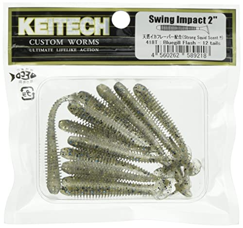 【中古】【未使用・未開封品】ケイテック(Keitech) スイングインパクト 4.5インチ #418 ブルーギルフラッシュ