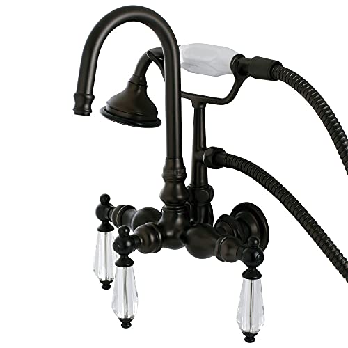 【中古】【未使用・未開封品】キングストン真鍮ae7twll Wilshire壁マウントRoman Tub FaucetトリムwithレバーHa、 4-9/16\" in Spout Reach AE7T5WLL 1