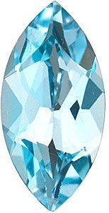 【中古】【未当て嵌める・未開封品】マーキーズシェイプ スカイブルートパーズ 宝珠 品位 AAA 15.00 x 7.00 粍 大きさ 3.8カラット