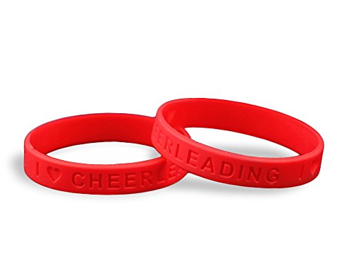 【中古】【未使用・未開封品】25?I Love Cheerleadingシリコンブレスレット???レッド( Wholesale Pack???25ブレスレット)