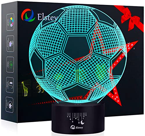 【中古】【未使用・未開封品】3d LEDナイトライトテーブルデスクランプ、Elstey Optical Illusion Visual 7色タッチボールランプHolidayギフト 1CFVW331