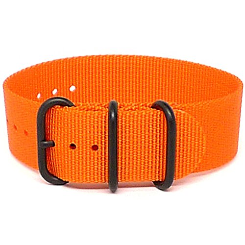 【中古】【未使用・未開封品】[DALUCA] Ballistic Nylon NATO 1 Piece Watch Strap - Orange (PVD Buckle) : 20mm｜AJIMURA-SHOP