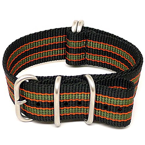 【中古】【未当てはめる・未開封品】[DALUCA] Ballistic Nylon NATO Watch Strap - Goldfinger (Matte Buckle) : 22粍