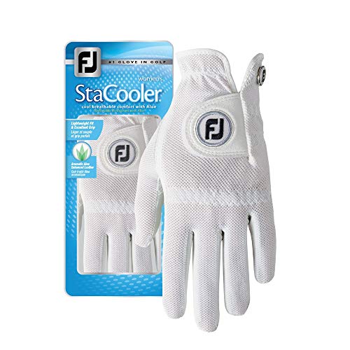 【中古】【未使用・未開封品】FootJoy レディース StaCooler ゴルフグローブ パール S 右手用
