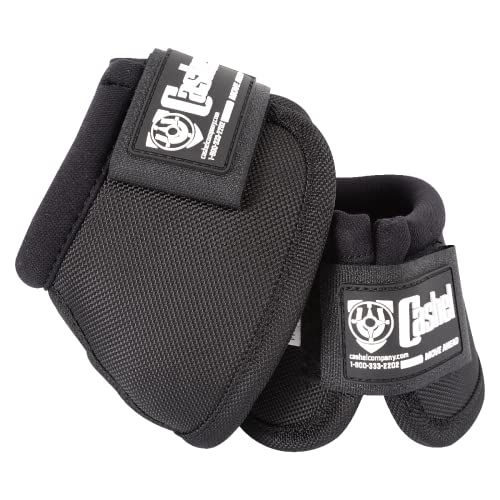 【中古】【未当て嵌める・未開封品】(Medium, Black) - Cashel No Turn Bell Boots for Horses, Equine - Pair - All Sizes, XX-Small X-Small, Small, Mini, Medium, Large or X-La