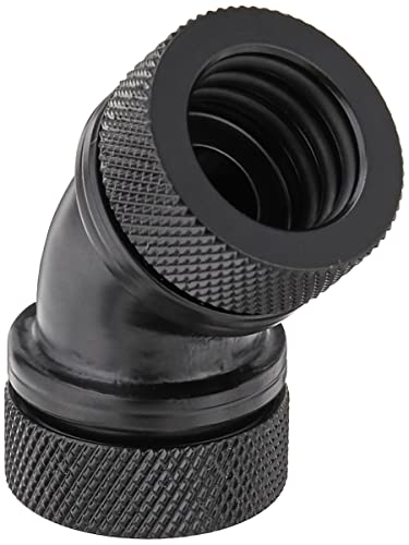 【中古】【未使用・未開封品】Thermaltake Pacific DIY LCS ブラック G1/4 PETG16mm (5/8インチ) OD チューブ 45度 デュアル圧縮継手 冷却 CL-W098-CA00BL-A